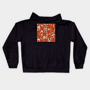 Modern abstract Matisse inspired design in beautiful earthy orange on a cream background Kids Hoodie